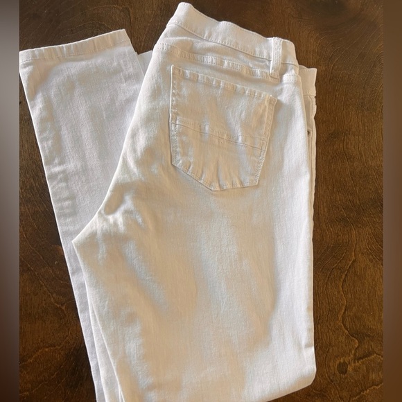 Soho Taper Ankle White Jeans Front And Back Pockets High Waisted Women's Size 12 - Picture 1 of 7